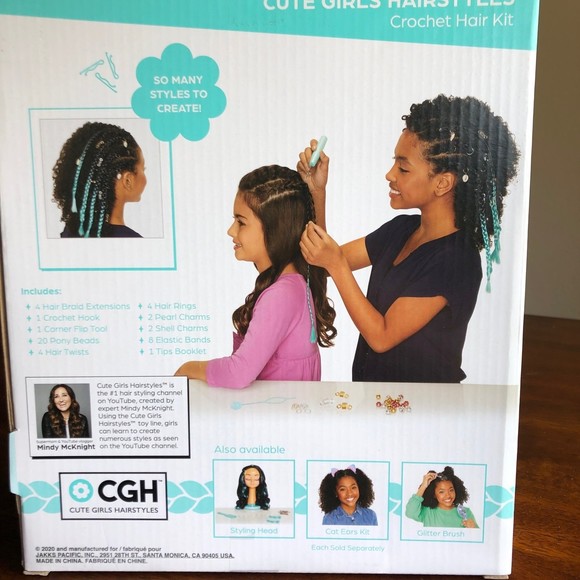 CGH Cute Girls Hairstyles Festival Hair Crochet Kit - Picture 2 of 7